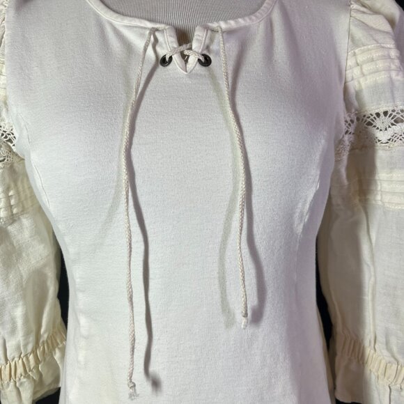 Vintage Country Line Size 36 Cream Top Puffed Sleeves *Flaws - Picture 3 of 16